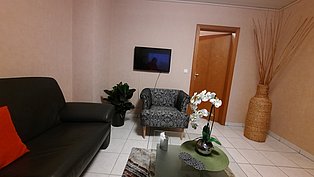 Wohnzimmer Ferienwohnung Mia